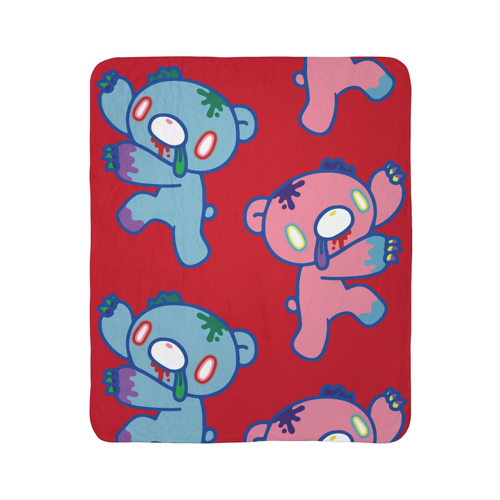 Gloomy Bear Zombie Party Halloween - 2024 Fleece Sherpa Blanket