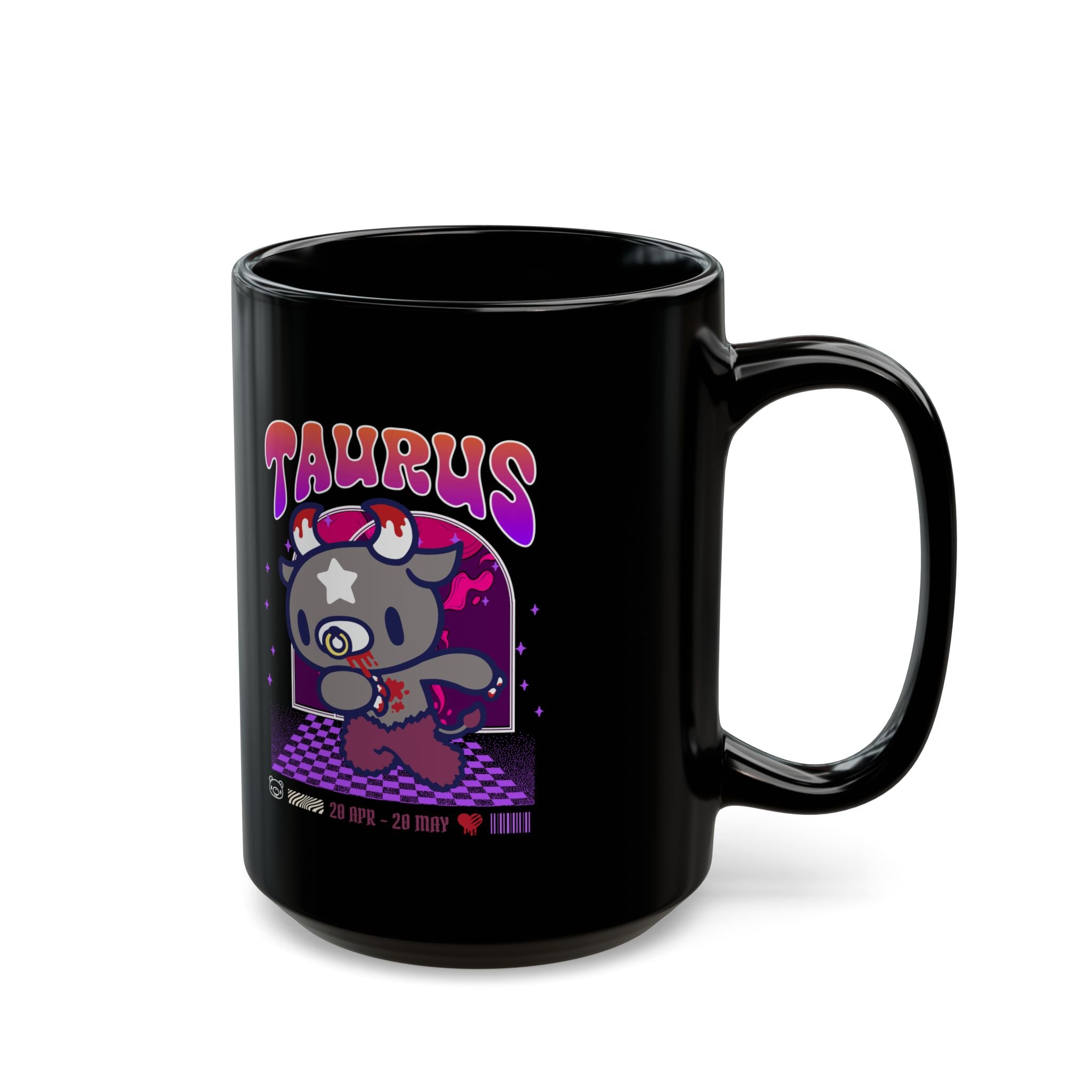 Gloomy Taurus zodiac Black Mug (11oz, 15oz)