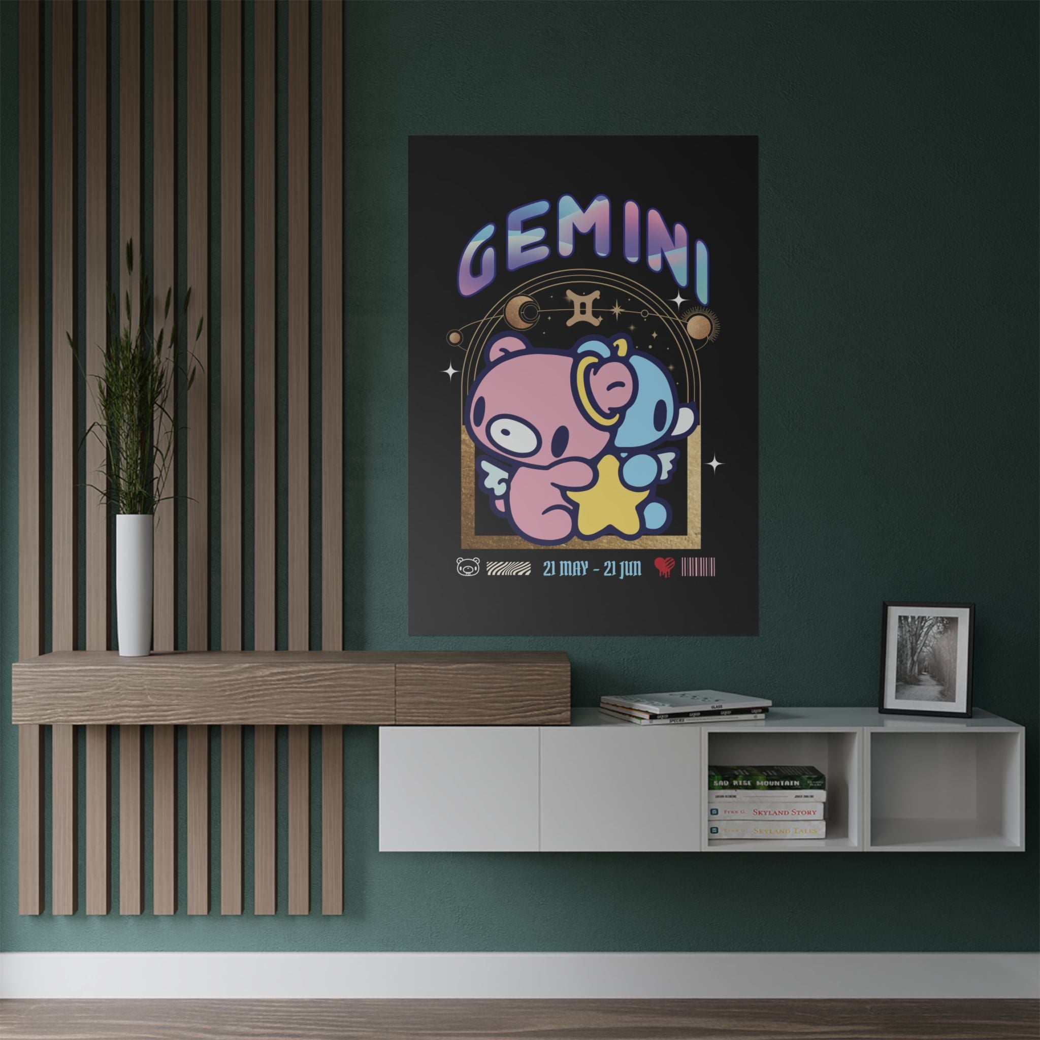 Gloomy gemini Zodiac Satin Posters (300gsm)