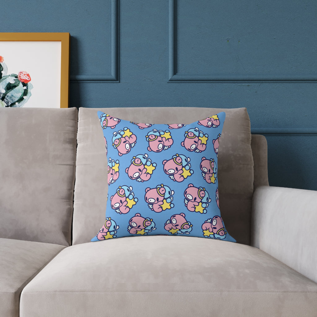Gloomy Gemini Zodiac Square Poly Canvas Pillow
