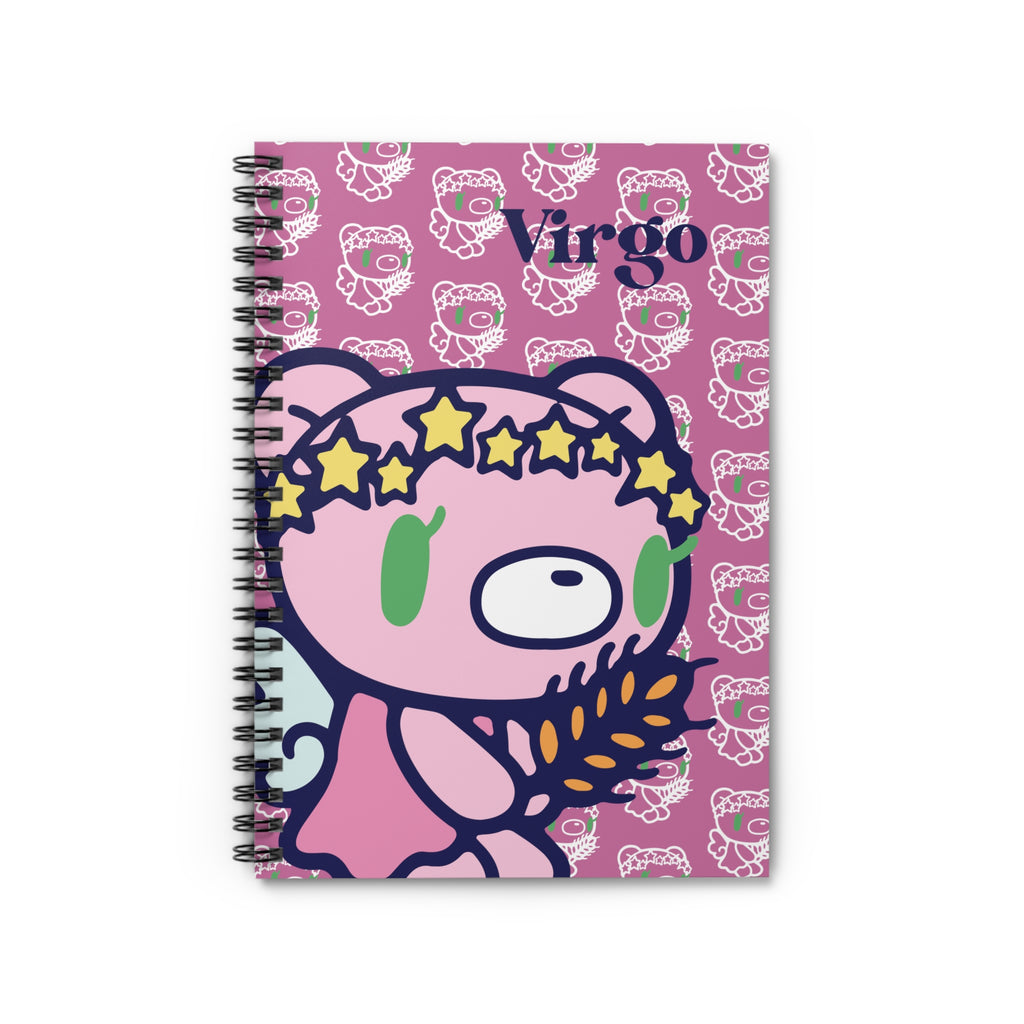 Virgo Zodiac Gloomy Bear Spiral Notebook