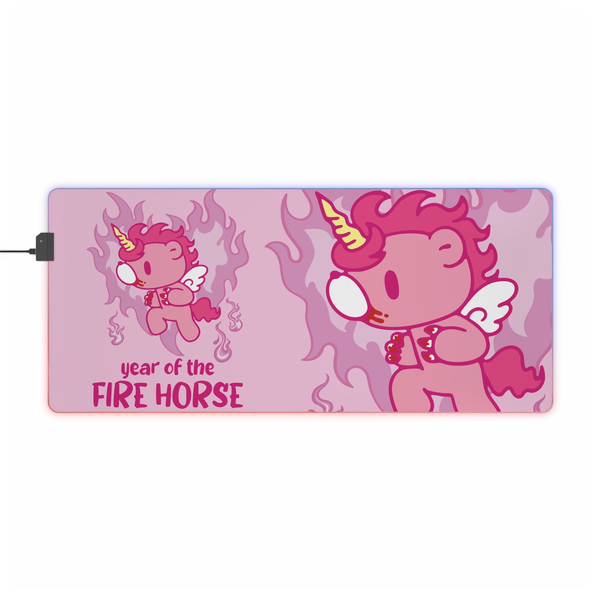 Fire Horse Gloomy Bear LED Gaming Mouse Pad