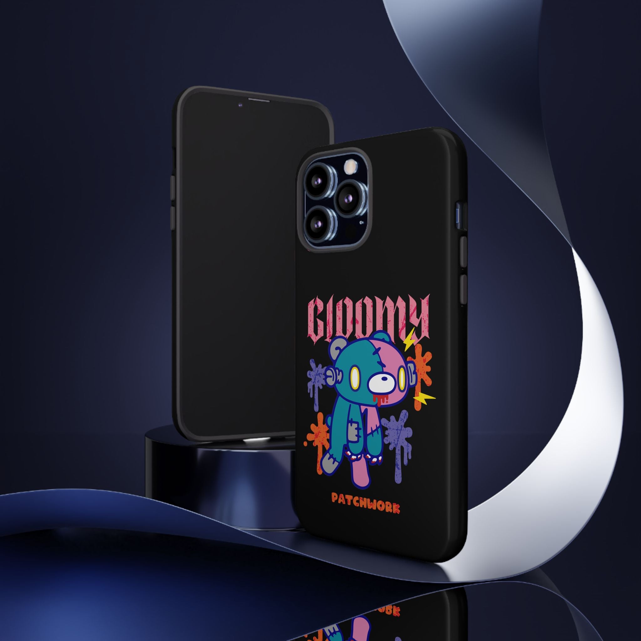 gloomy bear Halloween patchwork Phone Case