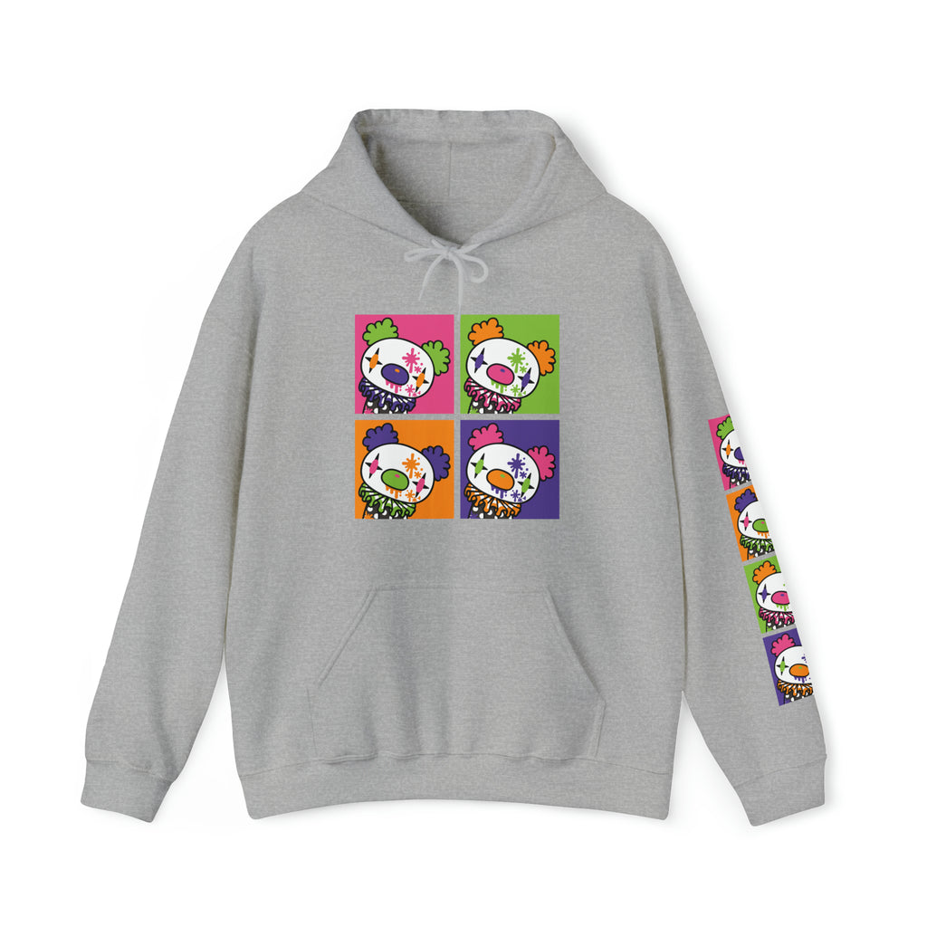 Gloomy Clown Multicolor Unisex Hooded Sweatshirt