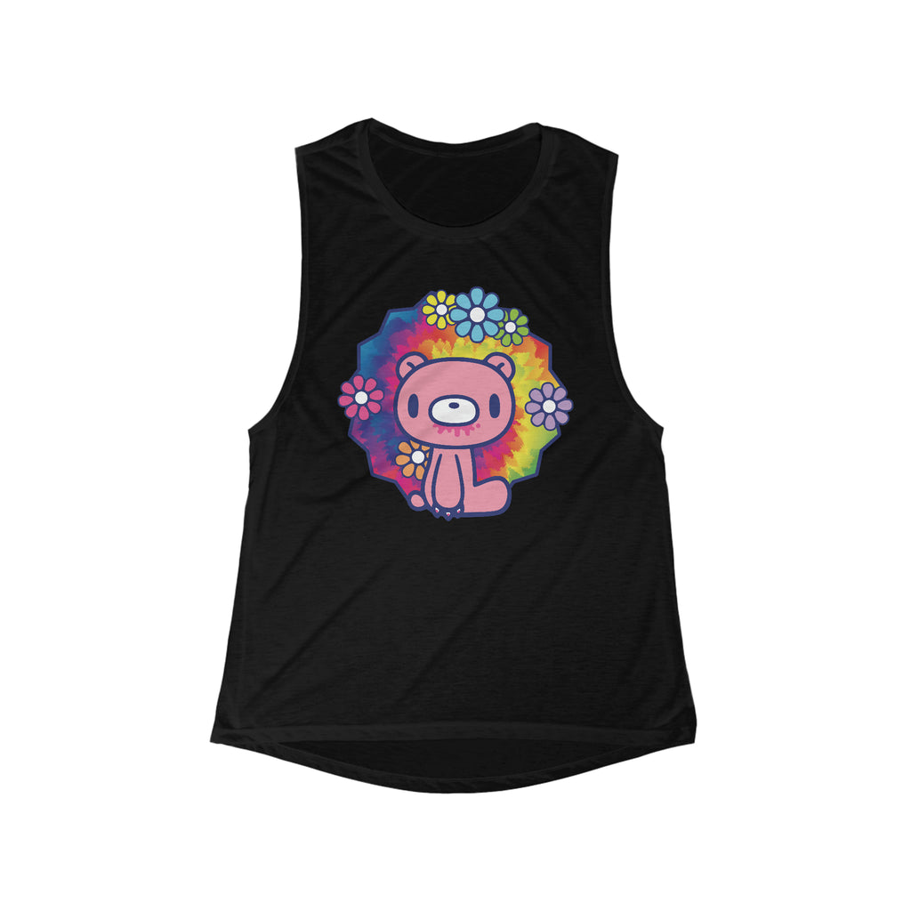 Gloomy Bear Flower Power Flowy Scoop Muscle Tank