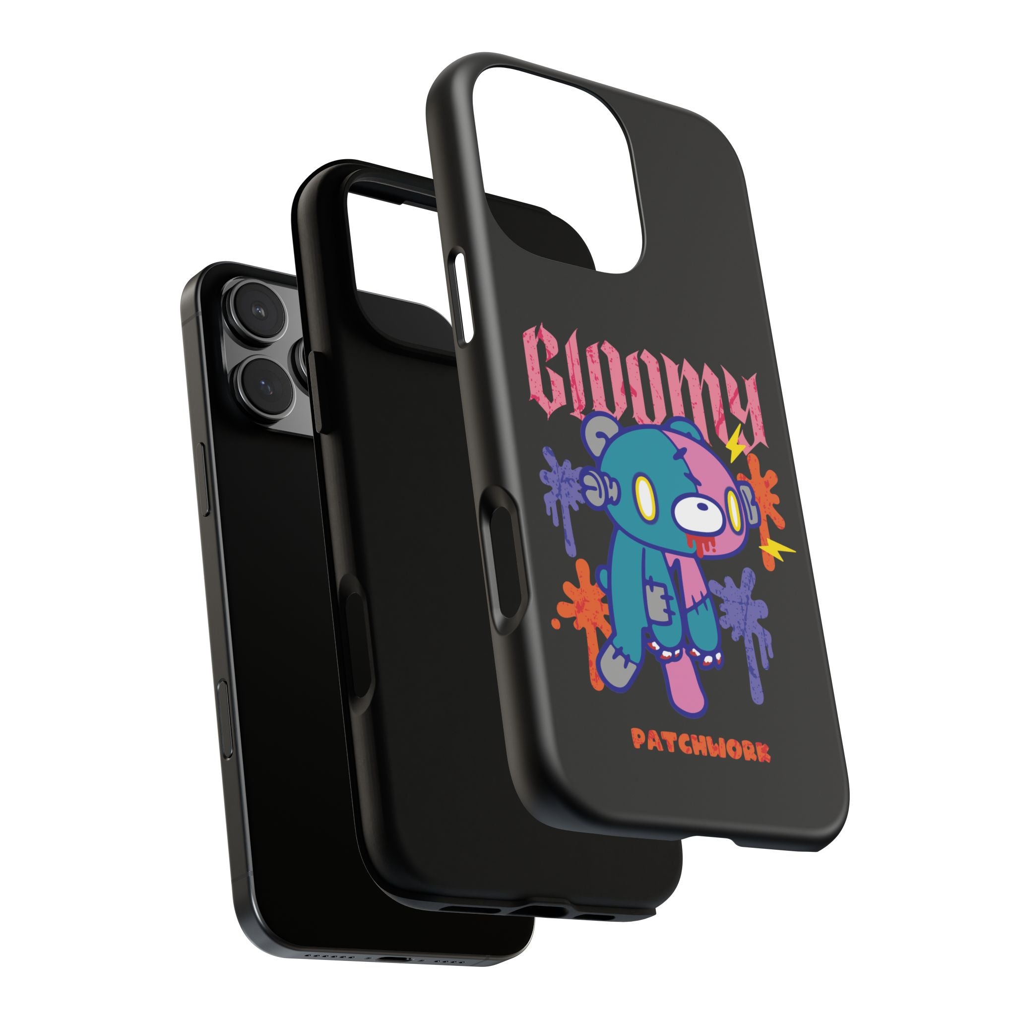 gloomy bear Halloween patchwork Phone Case