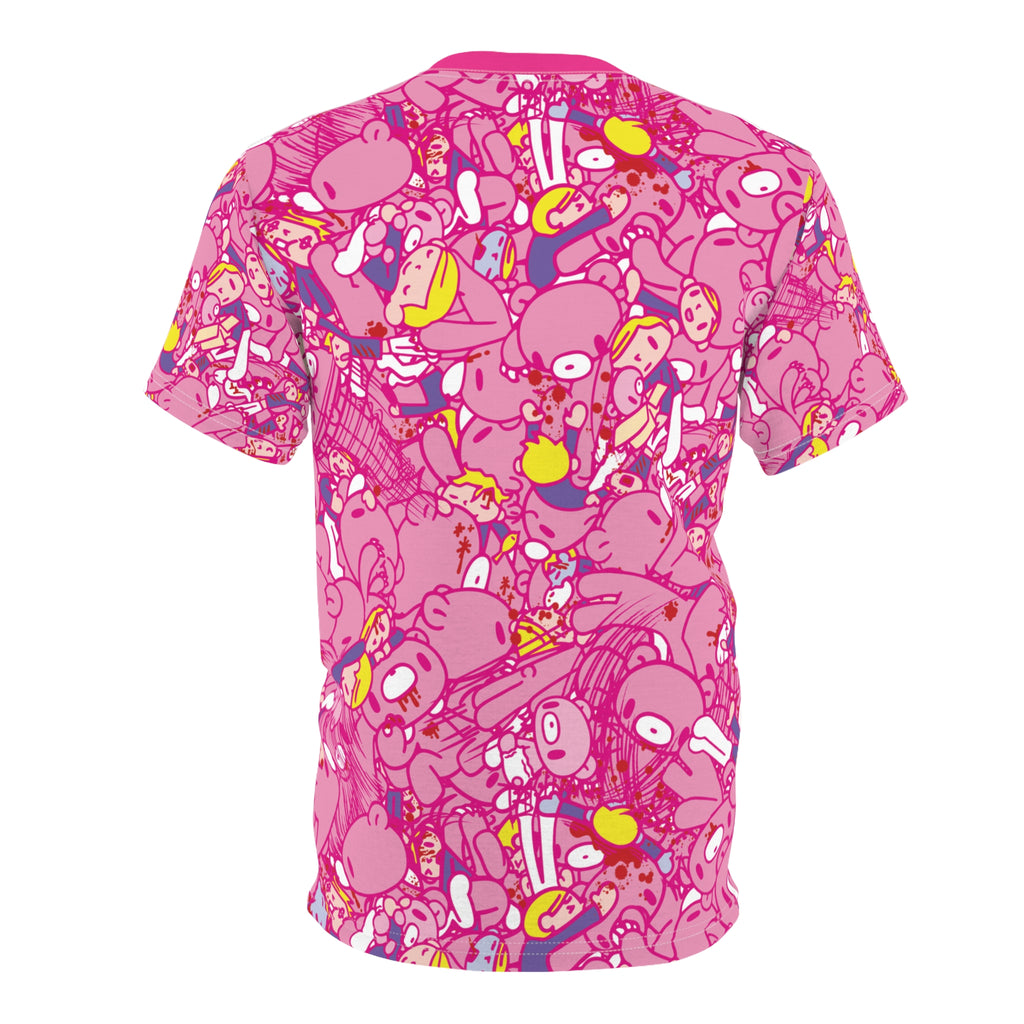 Gloomy Bear Chaos [Pink] - AoP Unisex Tee