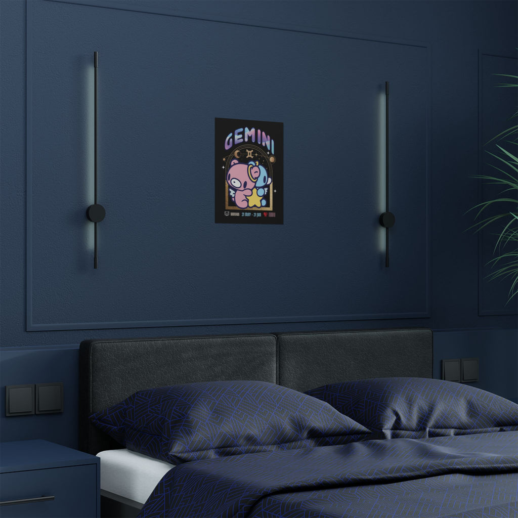 Gloomy gemini Zodiac Satin Posters (300gsm)