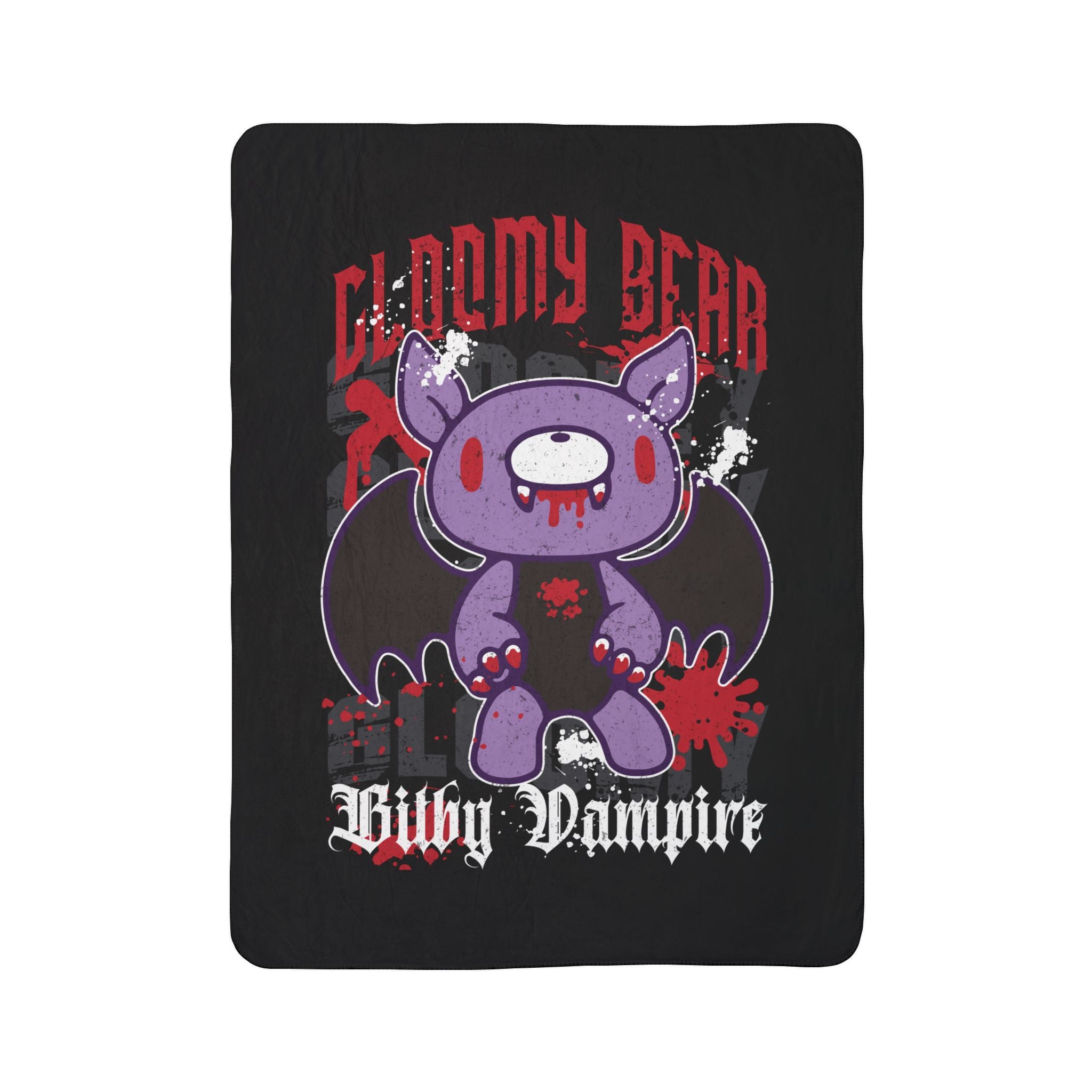 BItby Vampire Gloomy Bear halloween Fleece Sherpa Blanket