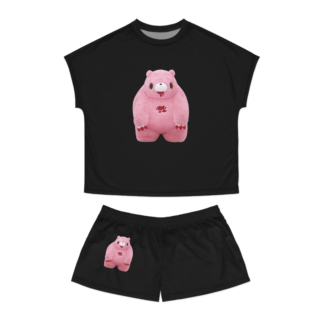 Chubby Gloomy Bear Y2K - Women's Short Pajama Set (AOP)