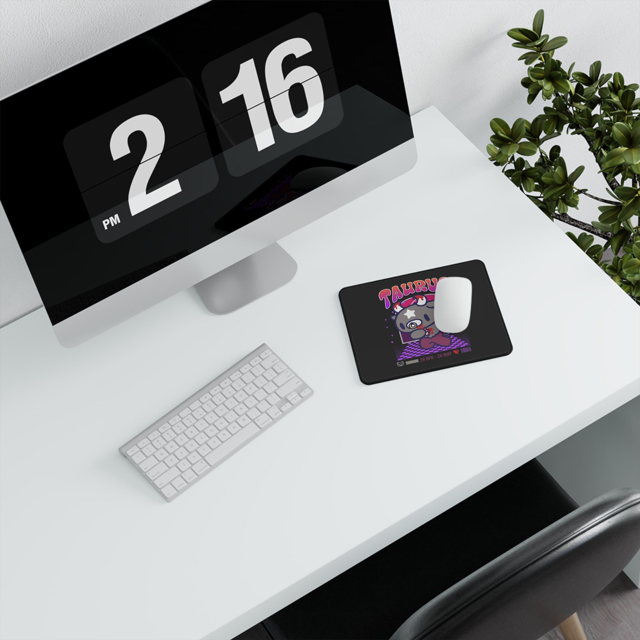 Gloomy Taurus Zodiac Non-Slip Gaming Mouse Pad