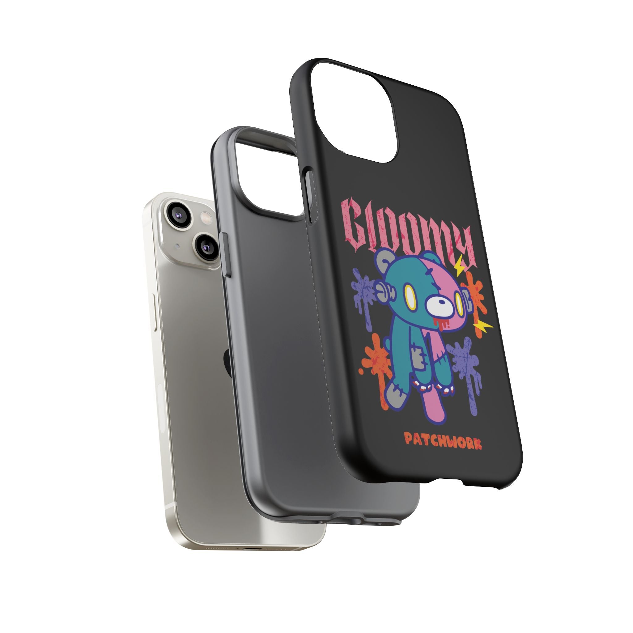 gloomy bear Halloween patchwork Phone Case