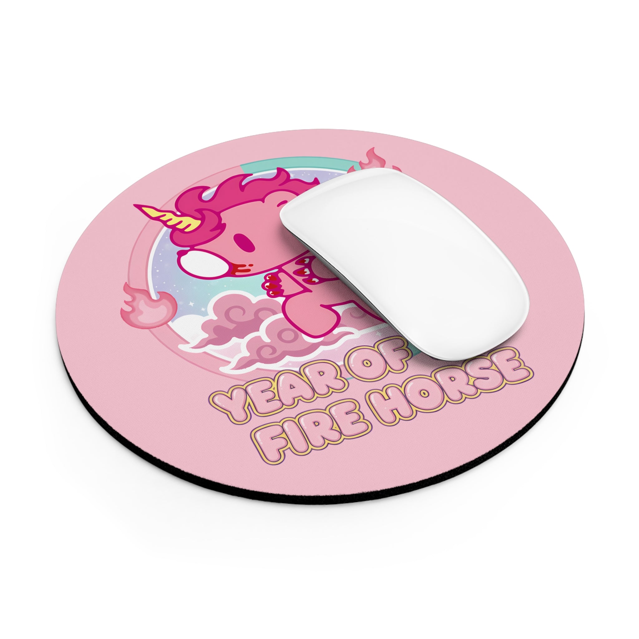 Fire Horse Gloomy Bear Mouse Pad