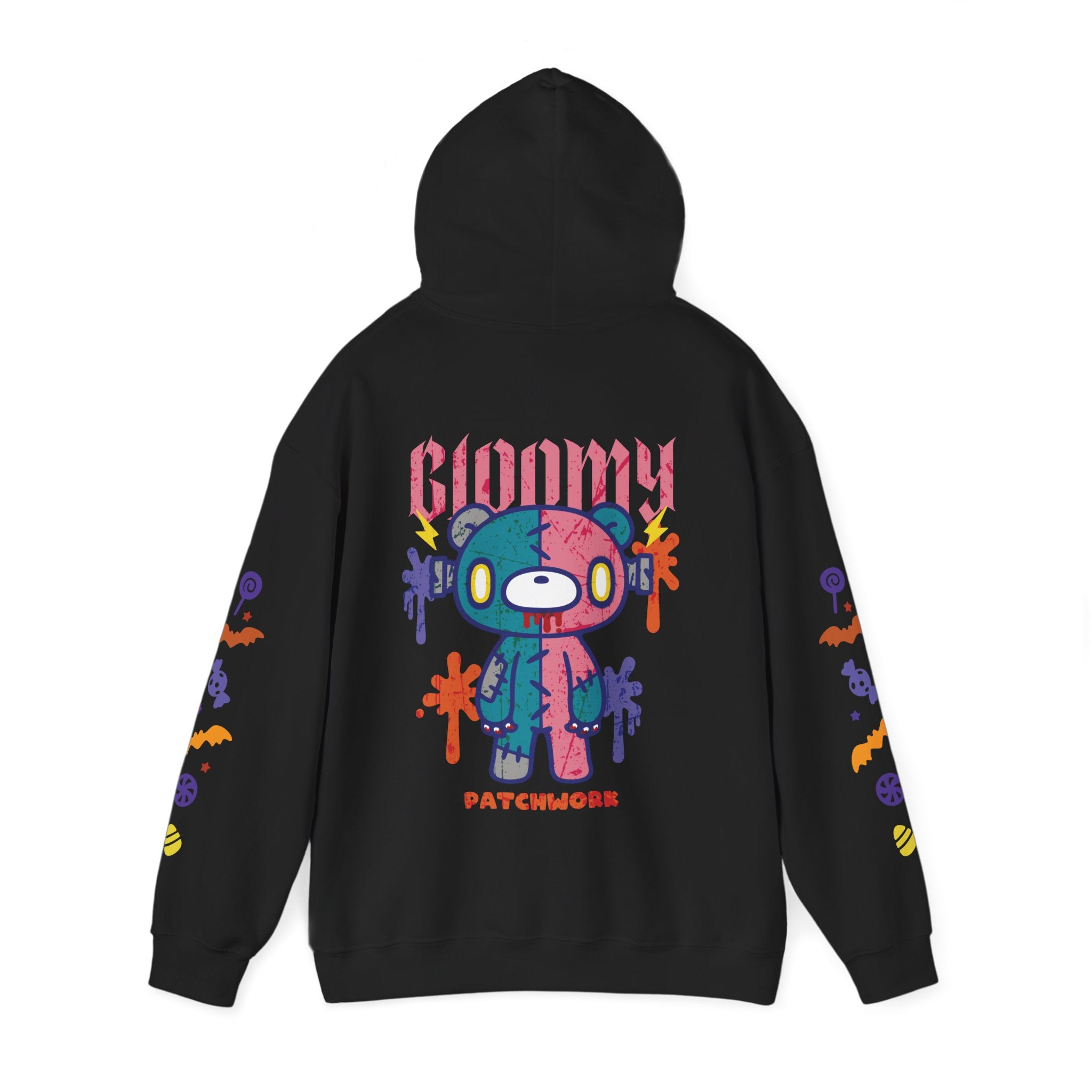 Halloween Patchwork Gloomy bear Hoodie