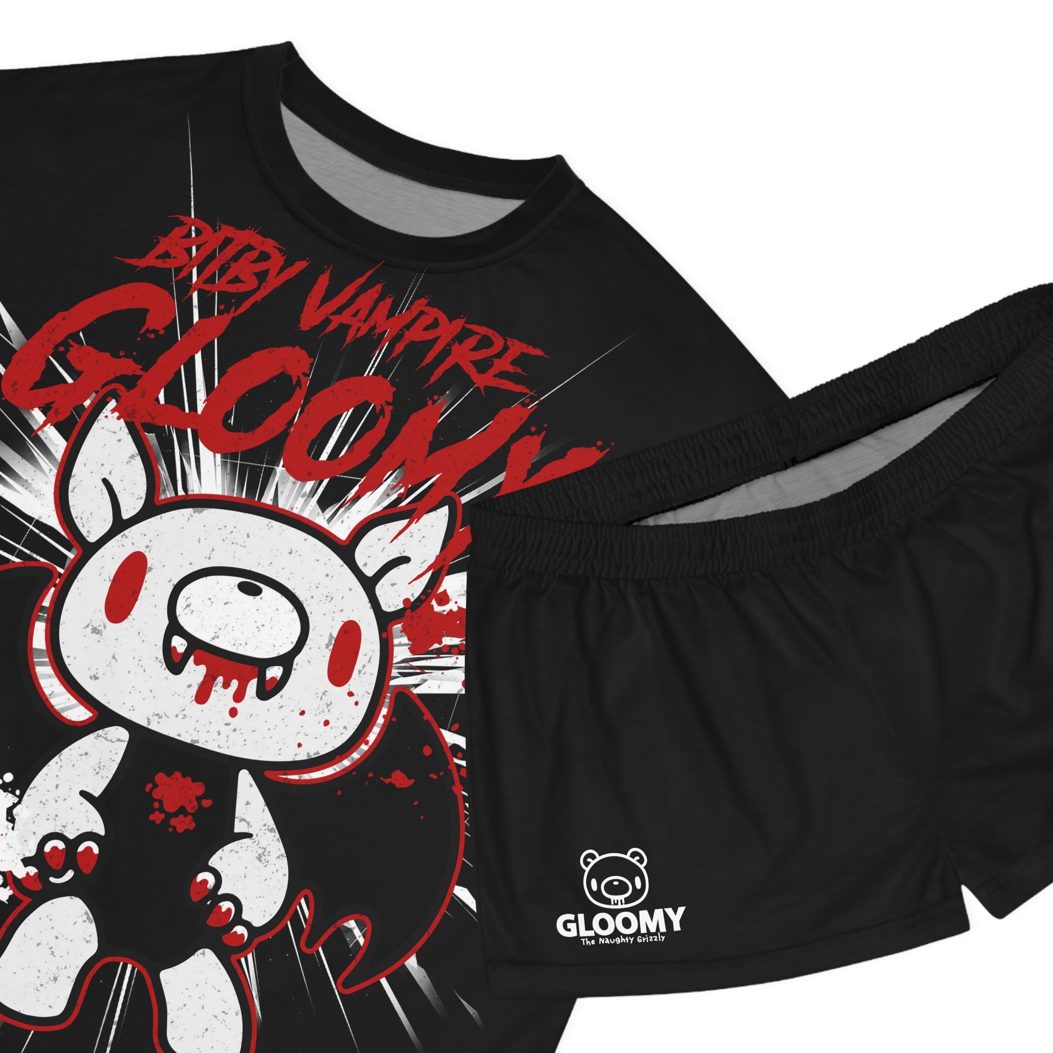 Bitby Vampire Gloomy Halloween - Women's Short Pajama Set (AOP)