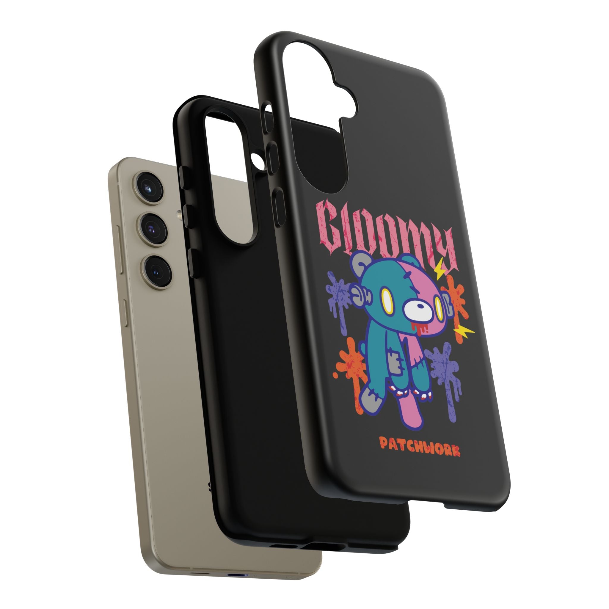 gloomy bear Halloween patchwork Phone Case