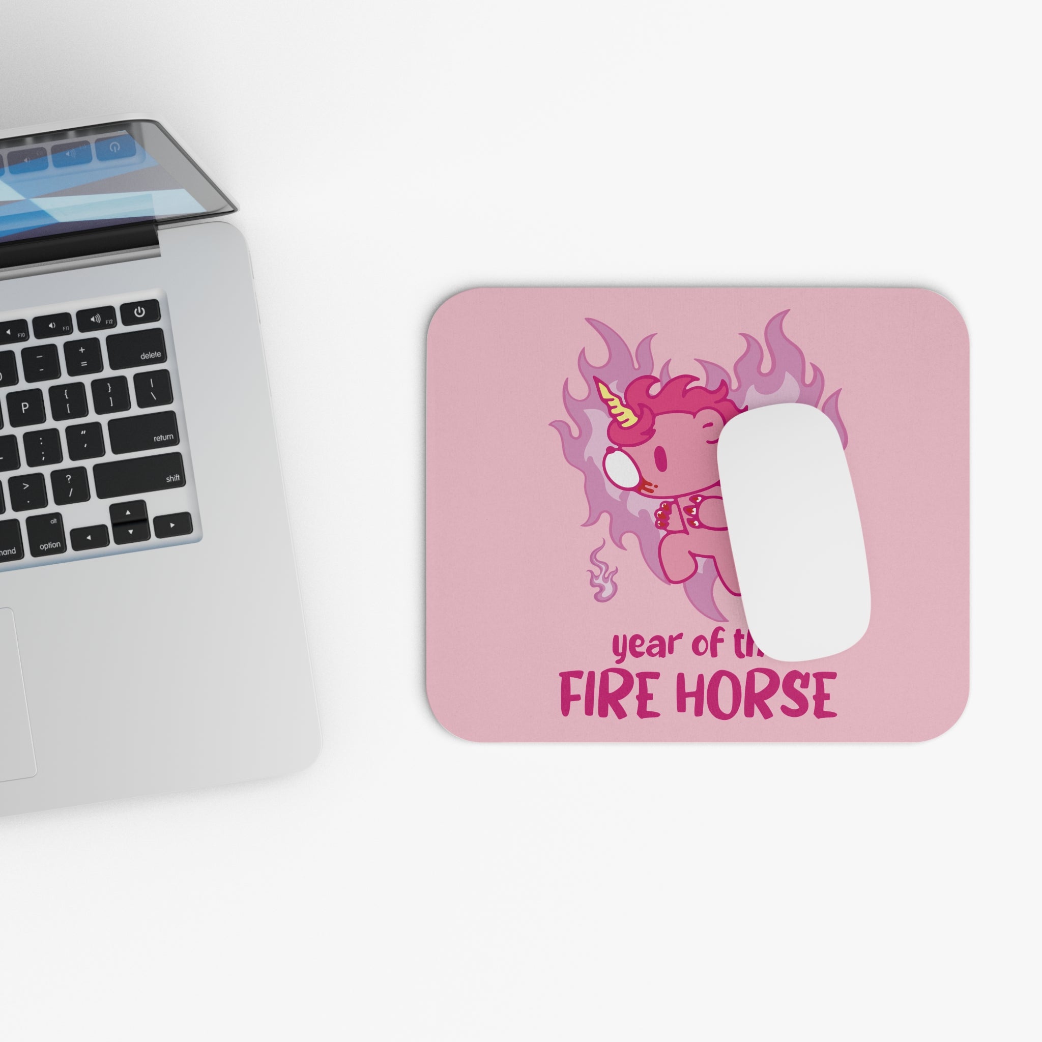 Fire Horse Gloomy Bear Mouse Pad