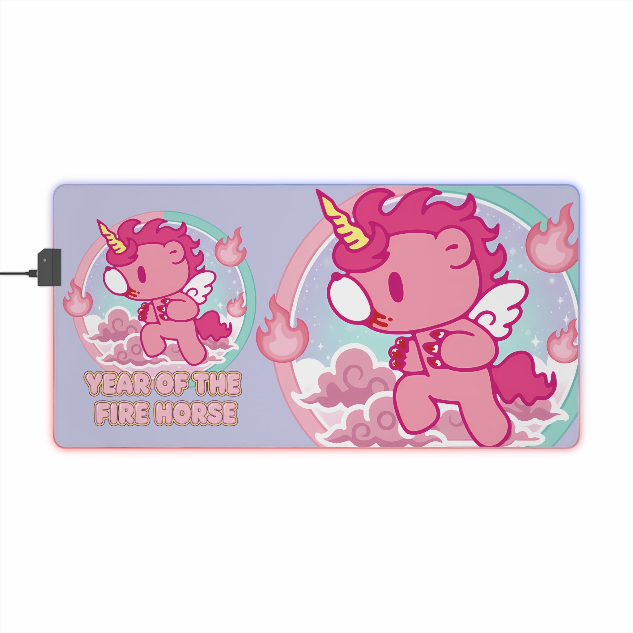 Fire Horse Gloomy Bear LED Gaming Mouse Pad