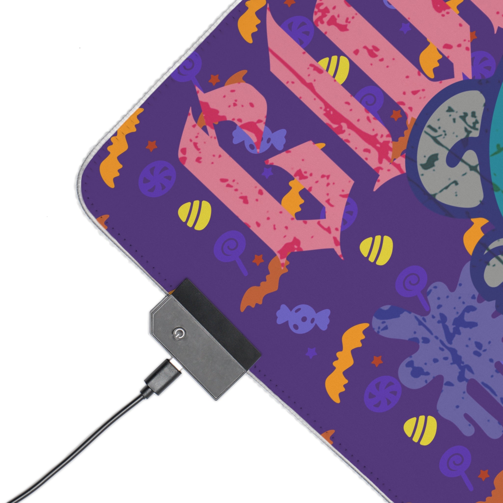 gloomy bear Halloween patchwork LED Gaming Mouse Pad