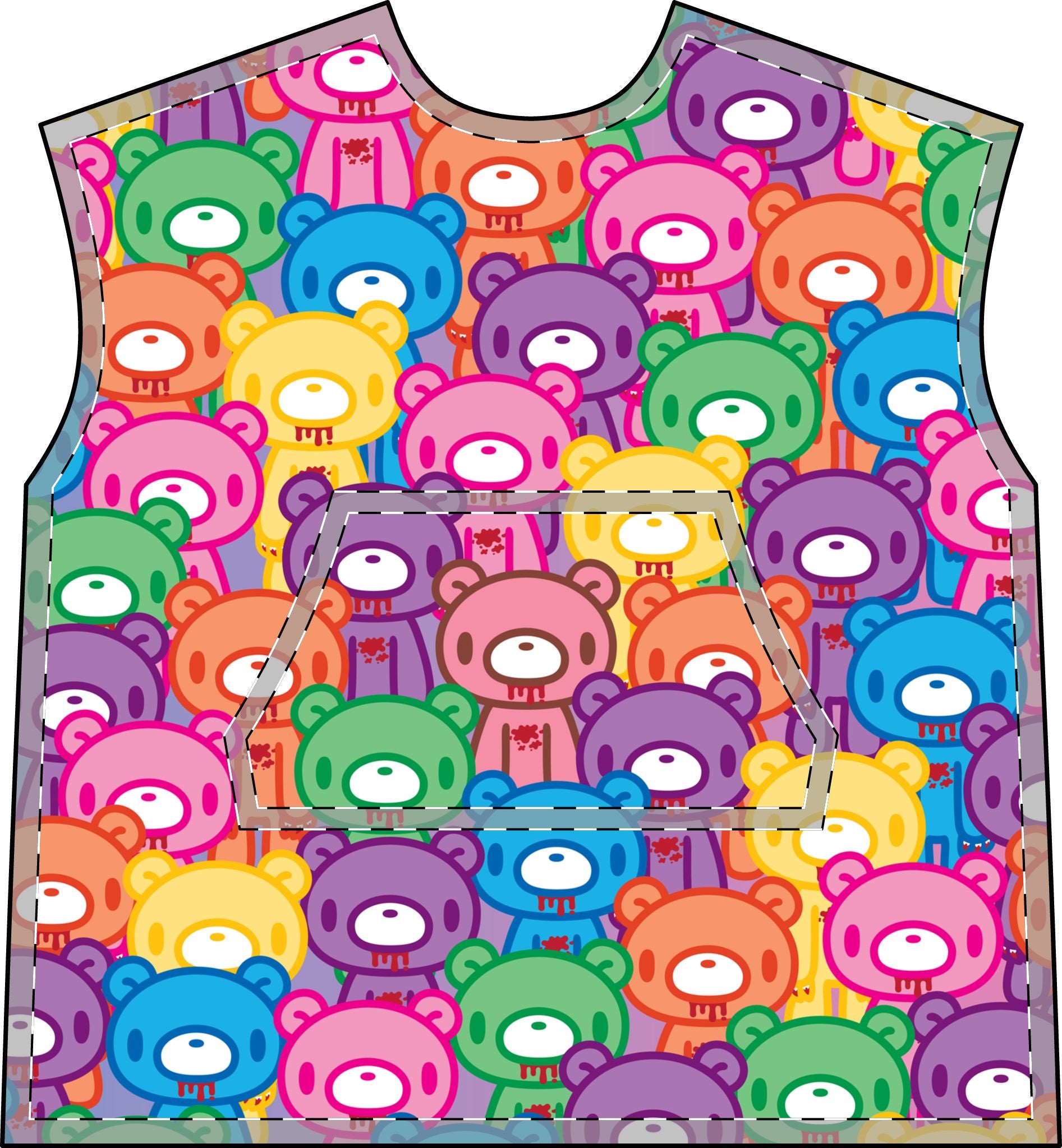 Gloomy Bear "Rainbow Dreams" Unisex Hooded Blanket