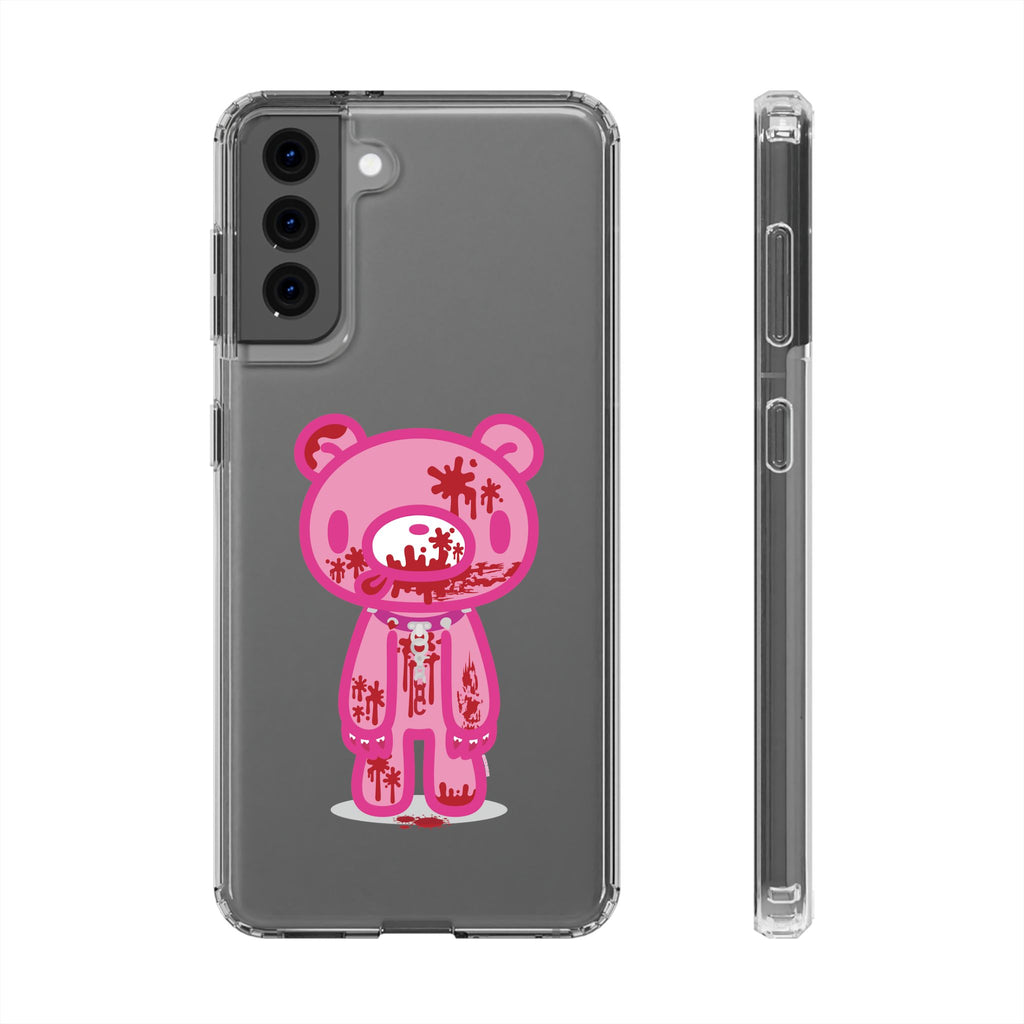 Pink Gloomy Bear Bloody - Clear Phone Case