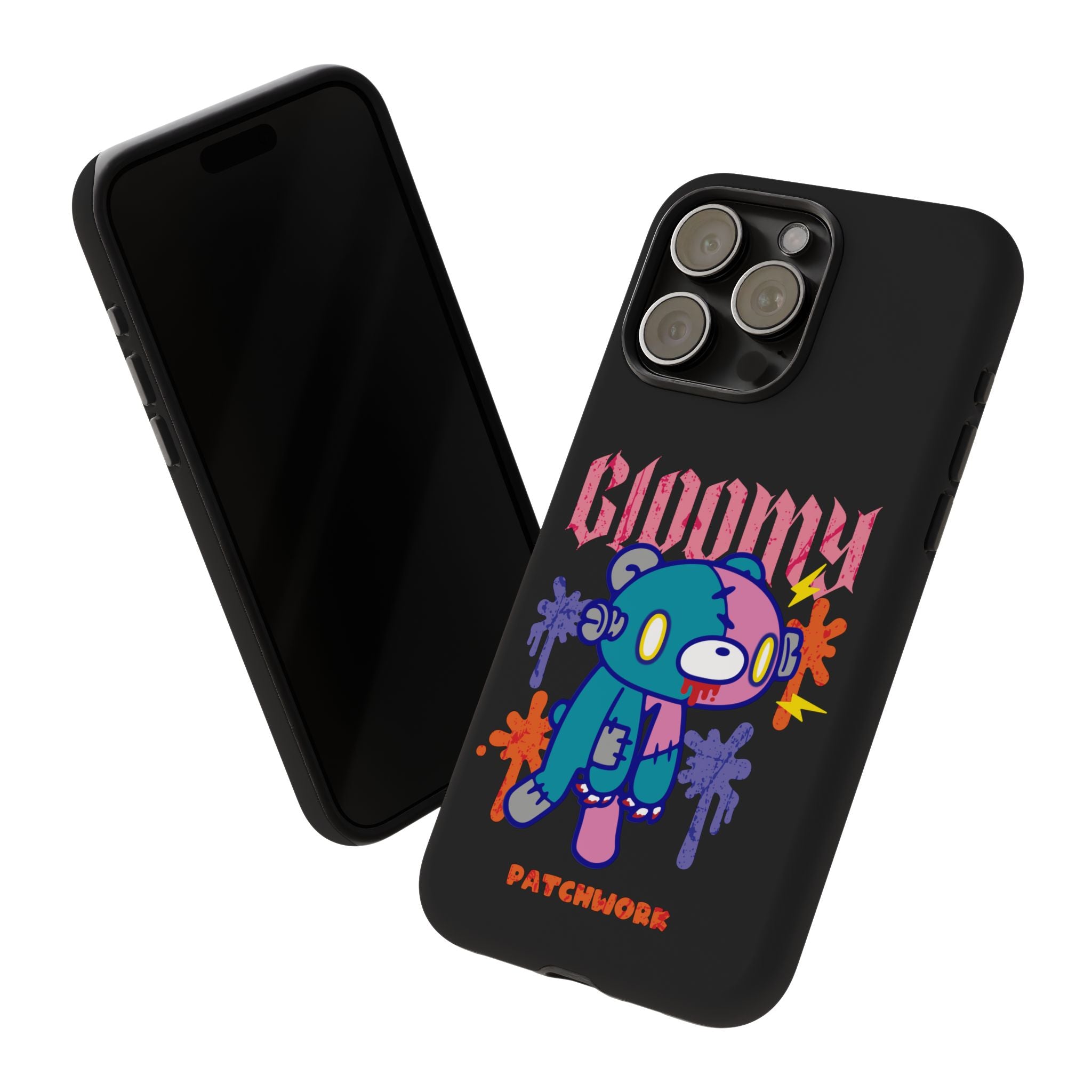 gloomy bear Halloween patchwork Phone Case