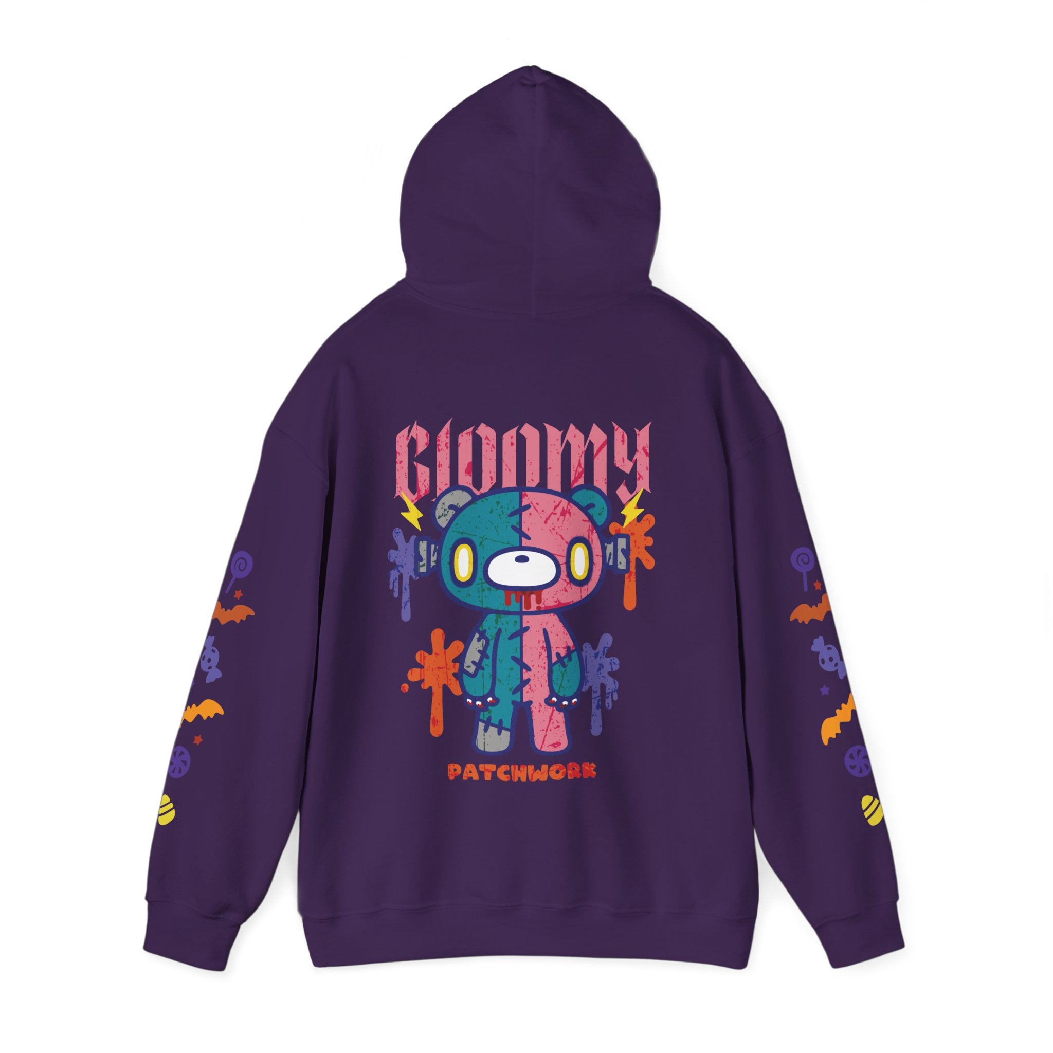 Halloween Patchwork Gloomy bear Hoodie
