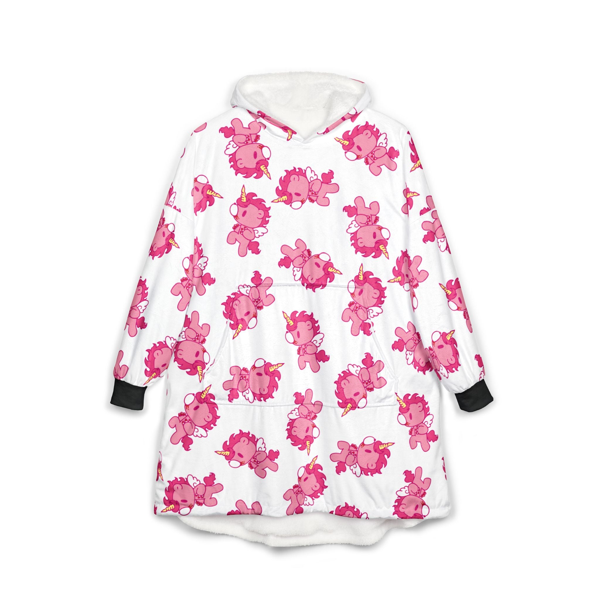 Fire Horse Gloomy Unisex Hooded Blanket