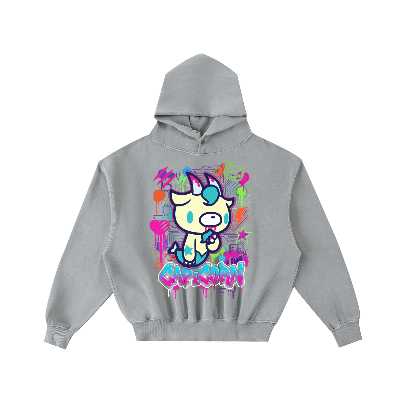 Capricorn Gloomy Washed Fleece Hoodie