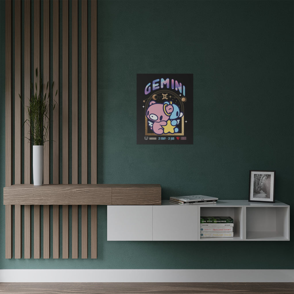 Gloomy gemini Zodiac Satin Posters (300gsm)