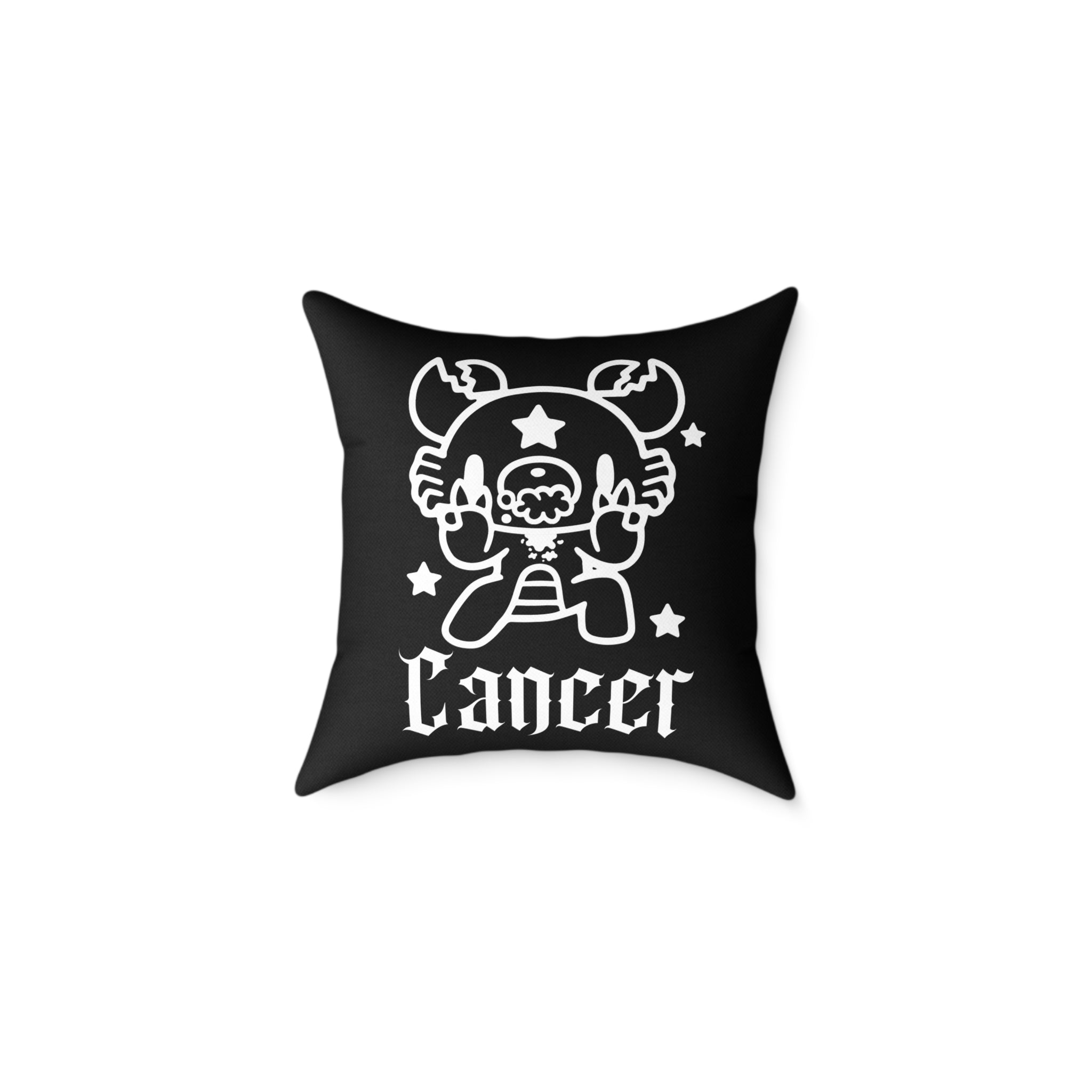 Gloomy Cancer Zodiac Square Poly Canvas Pillow