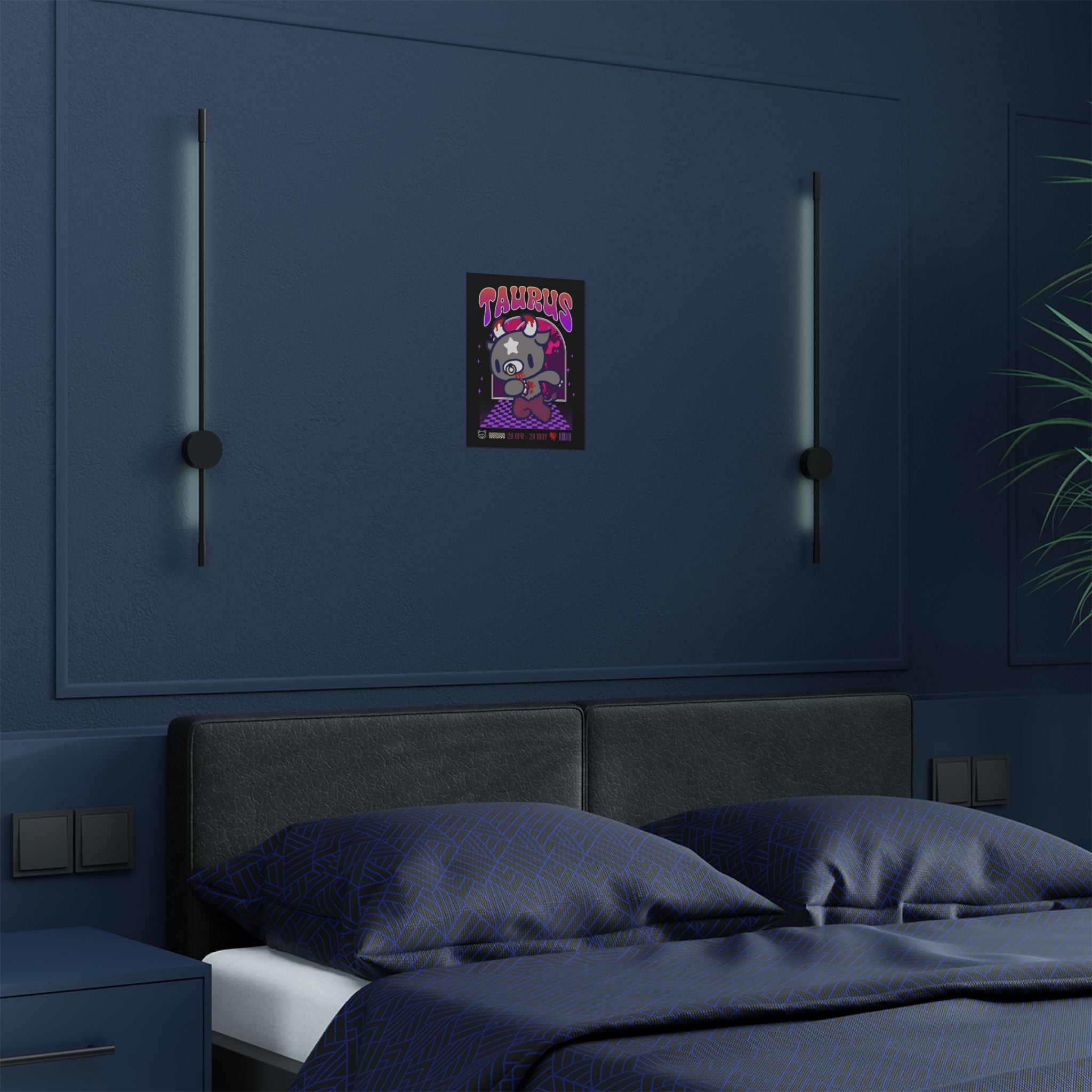 Gloomy Taurus Zodiac Satin Posters (300gsm)