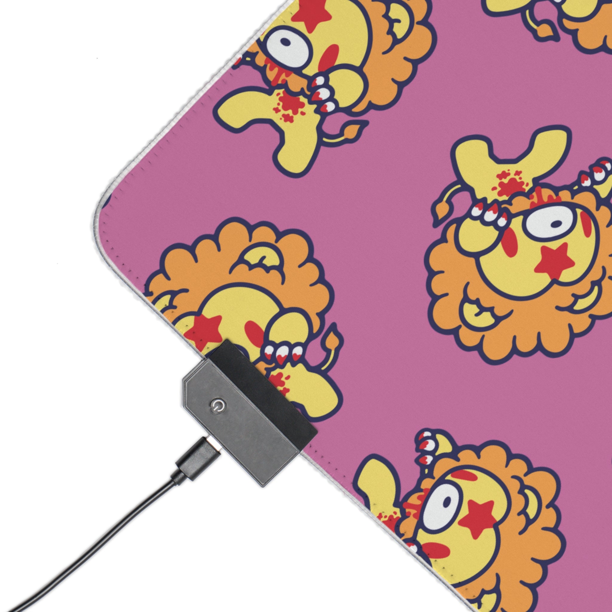 Leo Zodiac gloomy bear LED Gaming Mouse Pad