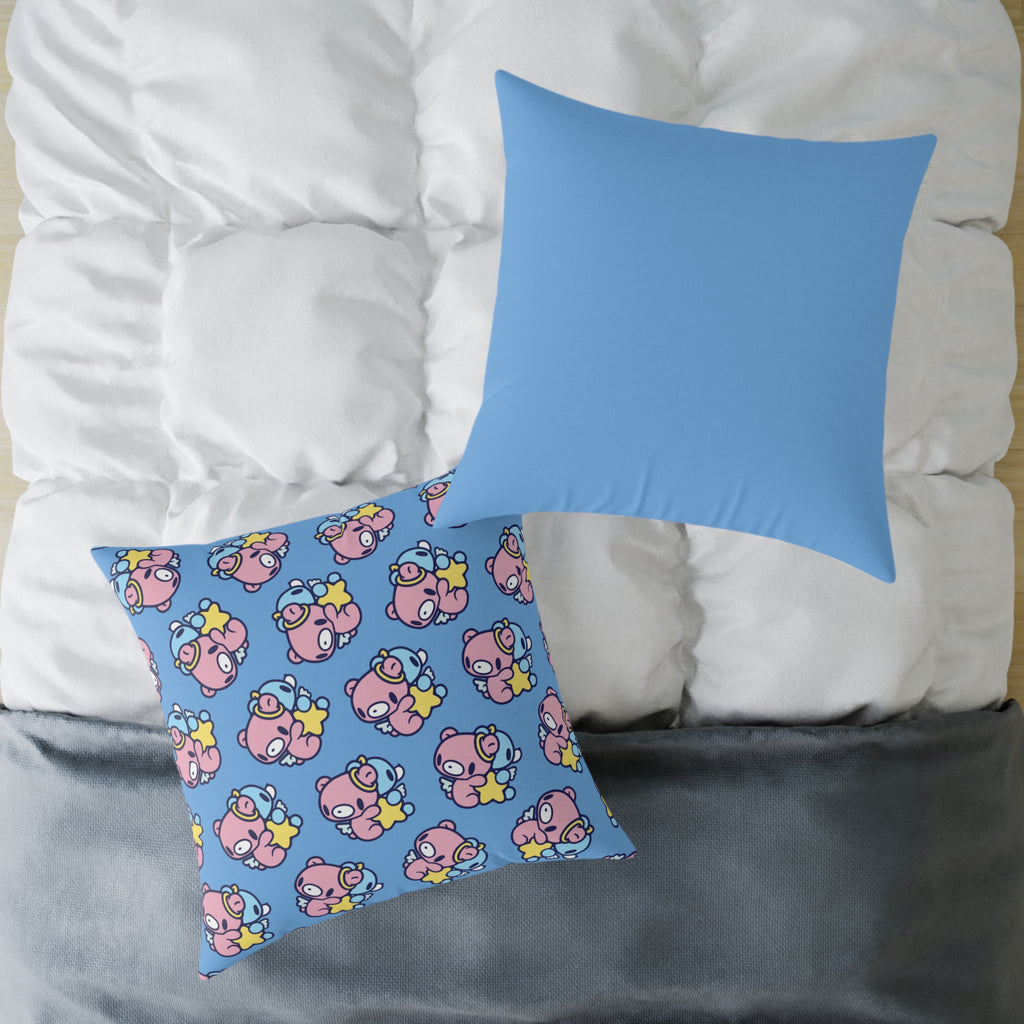 Gloomy Gemini Zodiac Square Poly Canvas Pillow