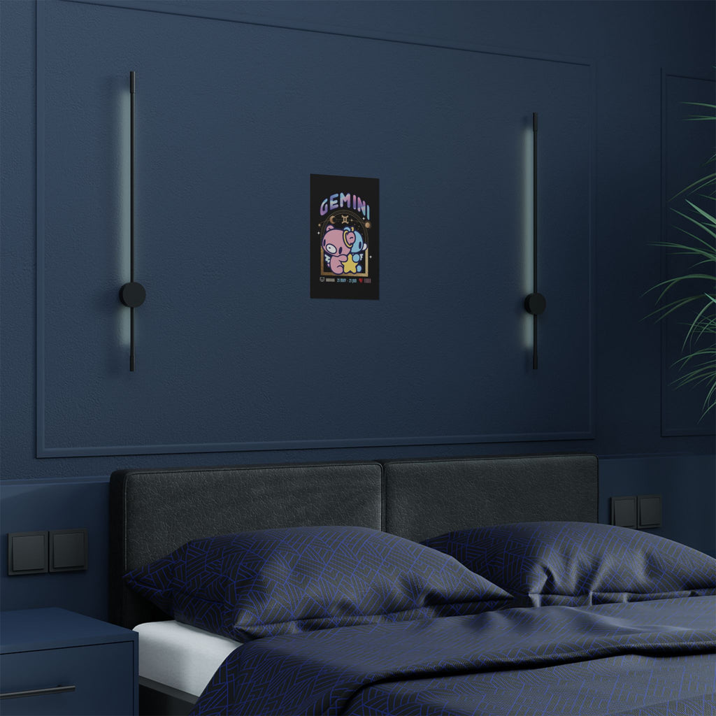 Gloomy gemini Zodiac Satin Posters (300gsm)