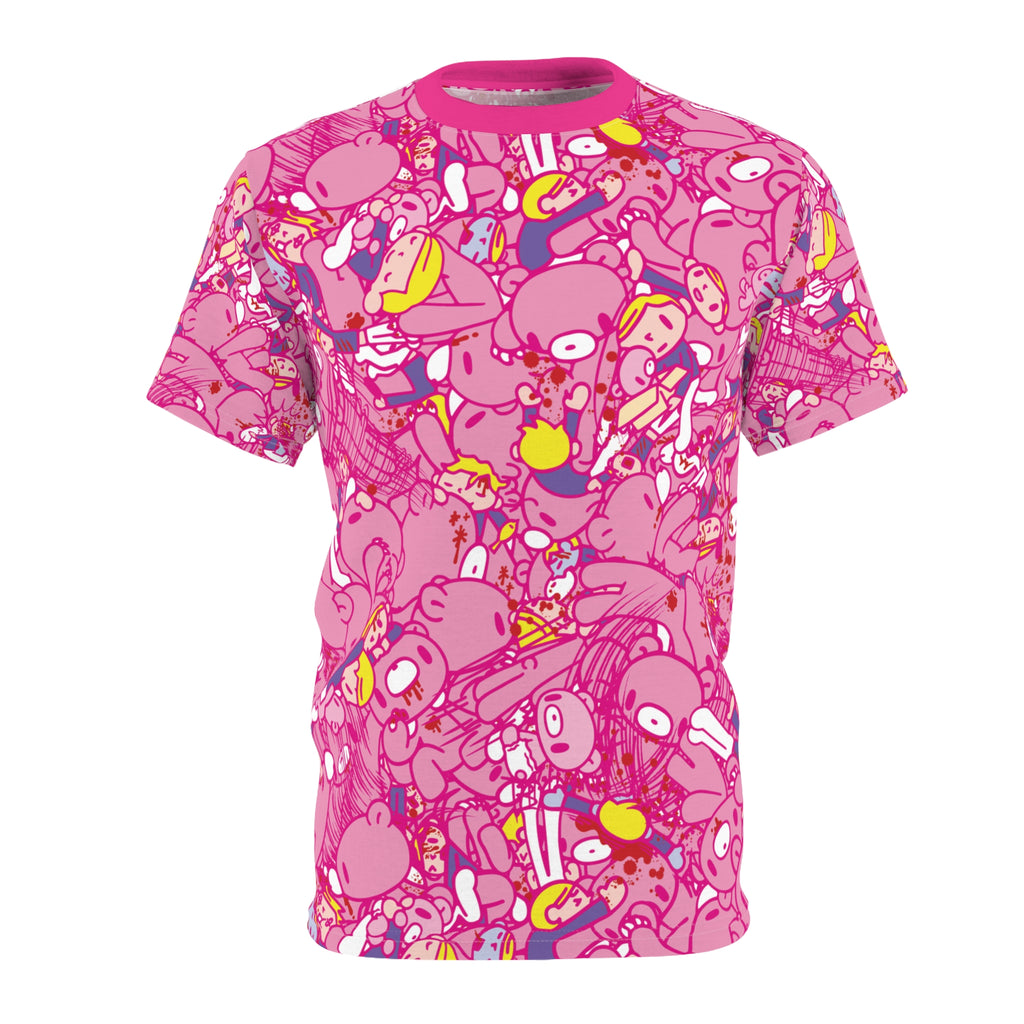 Gloomy Bear Chaos [Pink] - AoP Unisex Tee