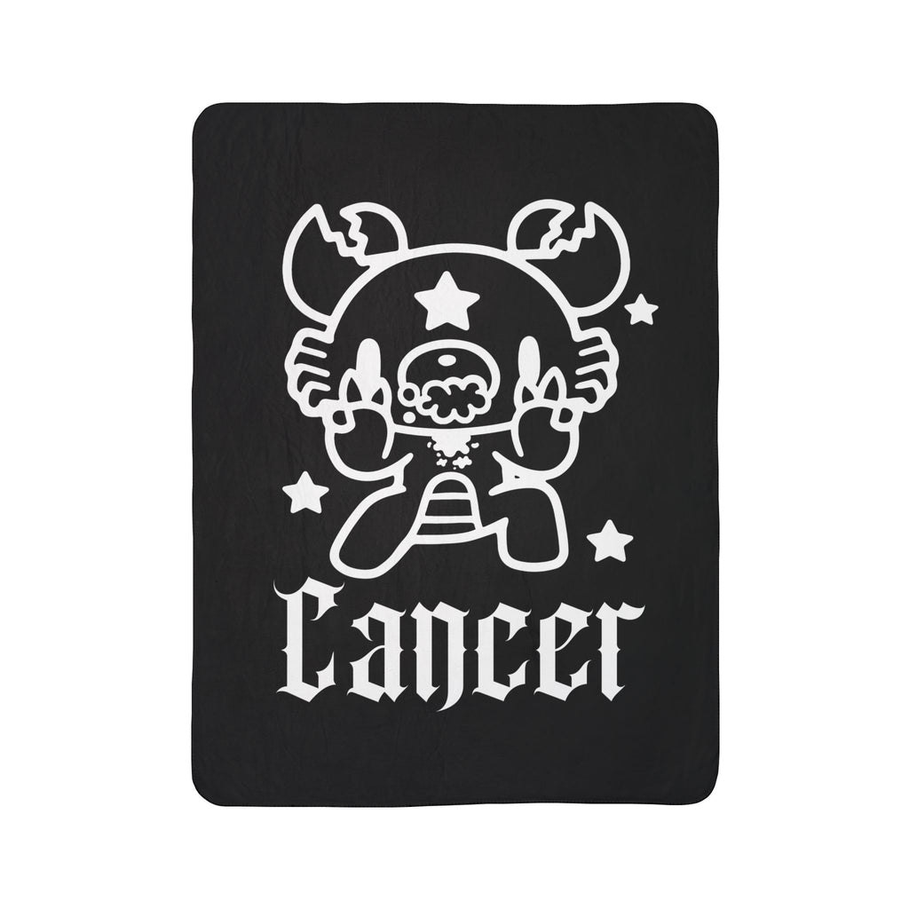 Gloomy Bear Cancer Zodiac Fleece Sherpa Blanket