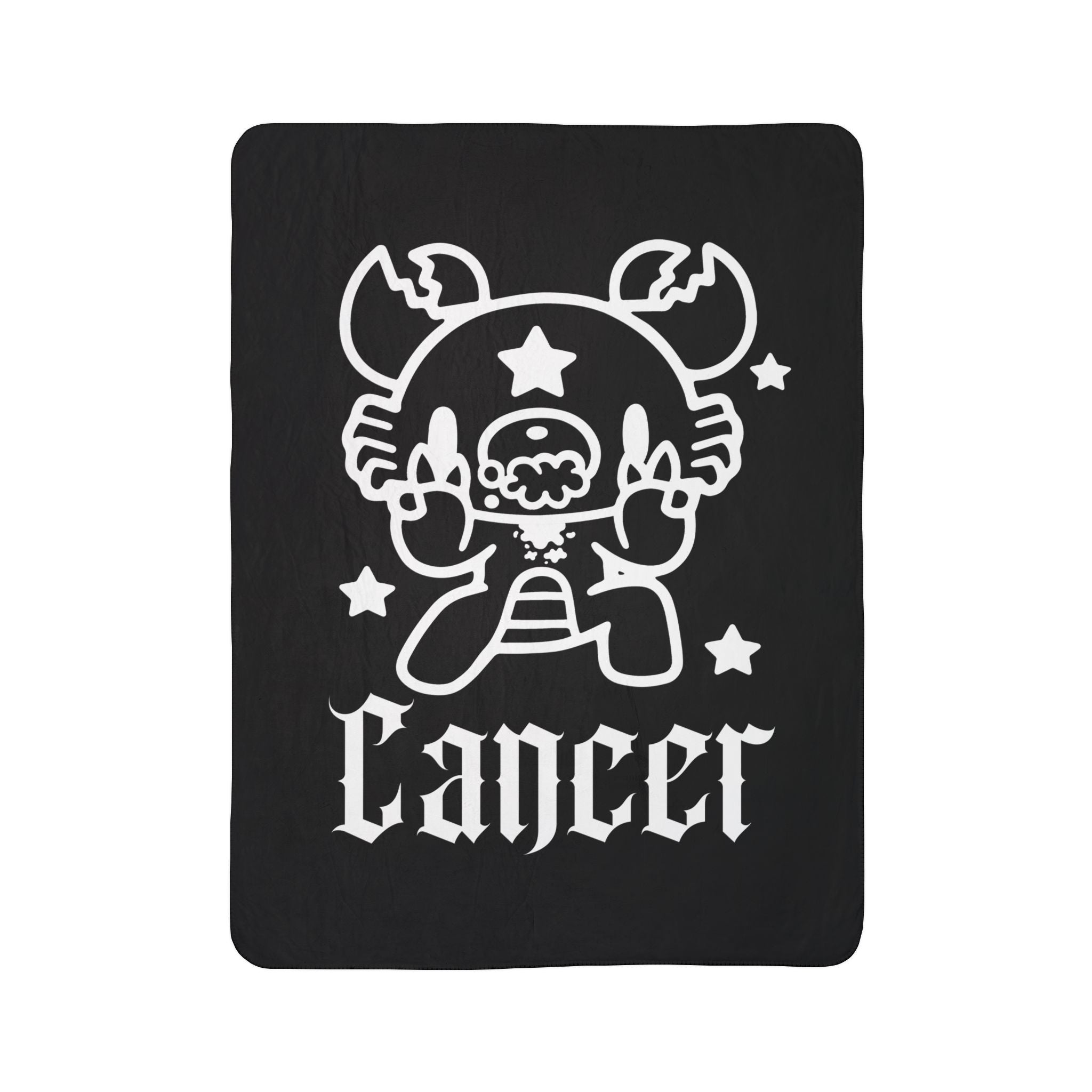 Gloomy Bear Cancer Zodiac Fleece Sherpa Blanket