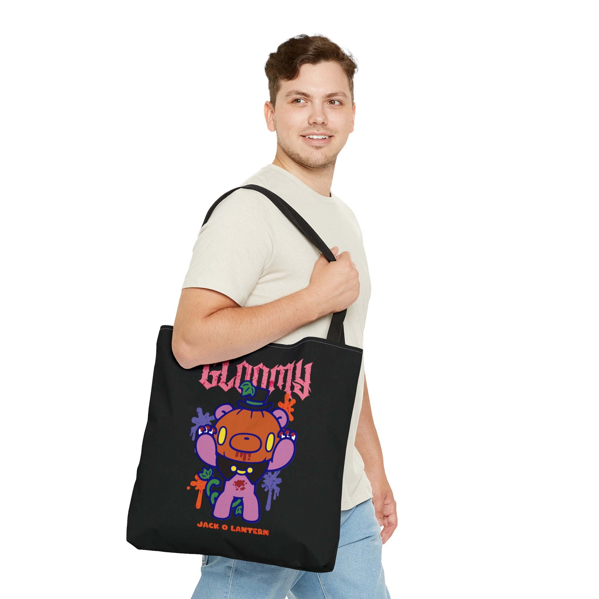 Gloomy Halloween Jack O lantern Tote Bag