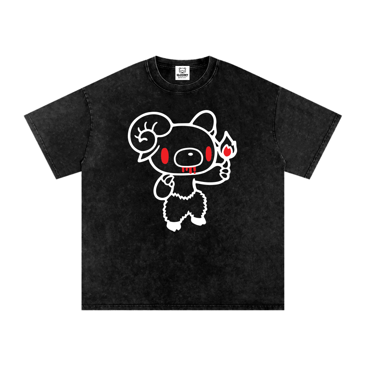 Snow Washed Oversized Cotton T-Shirt