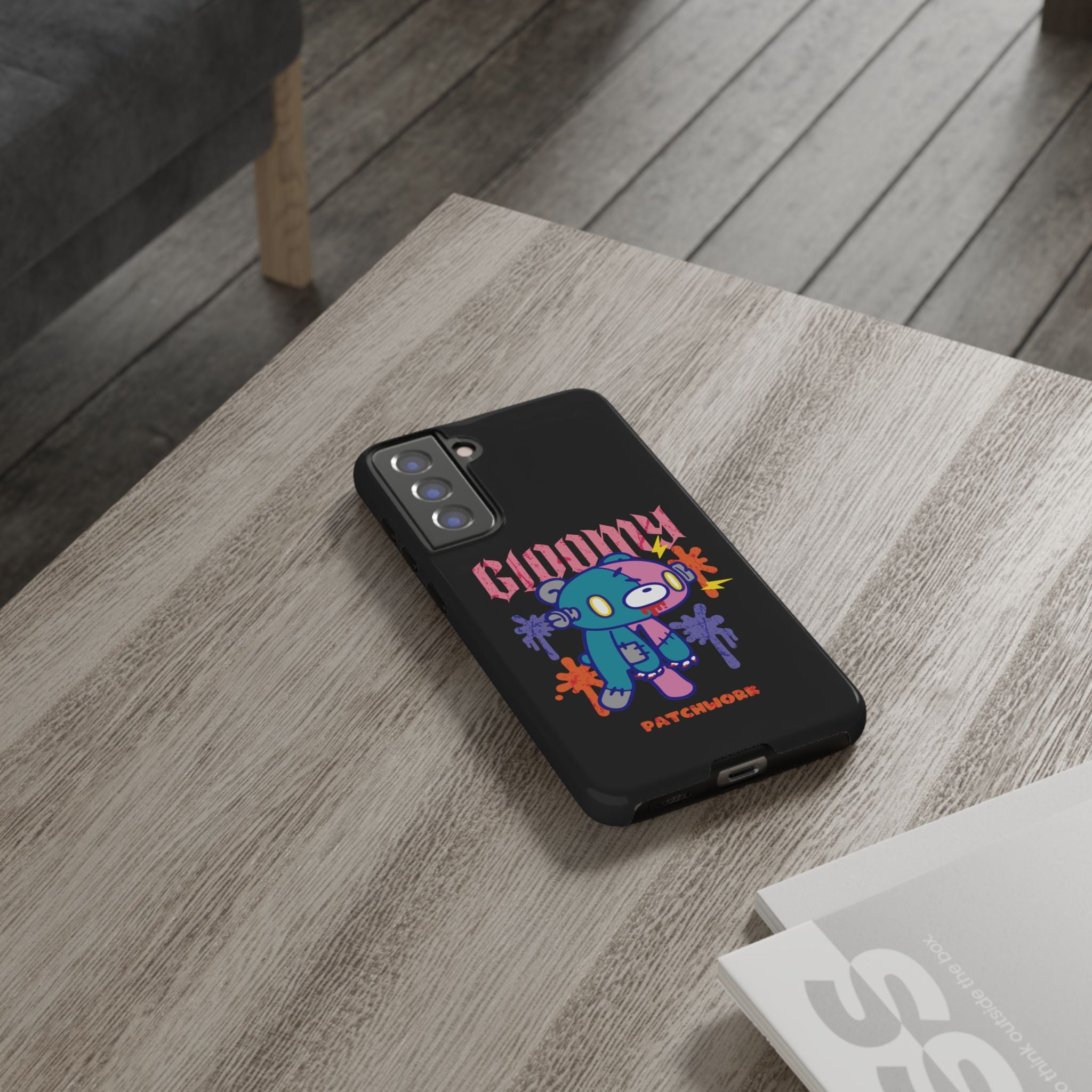 gloomy bear Halloween patchwork Phone Case