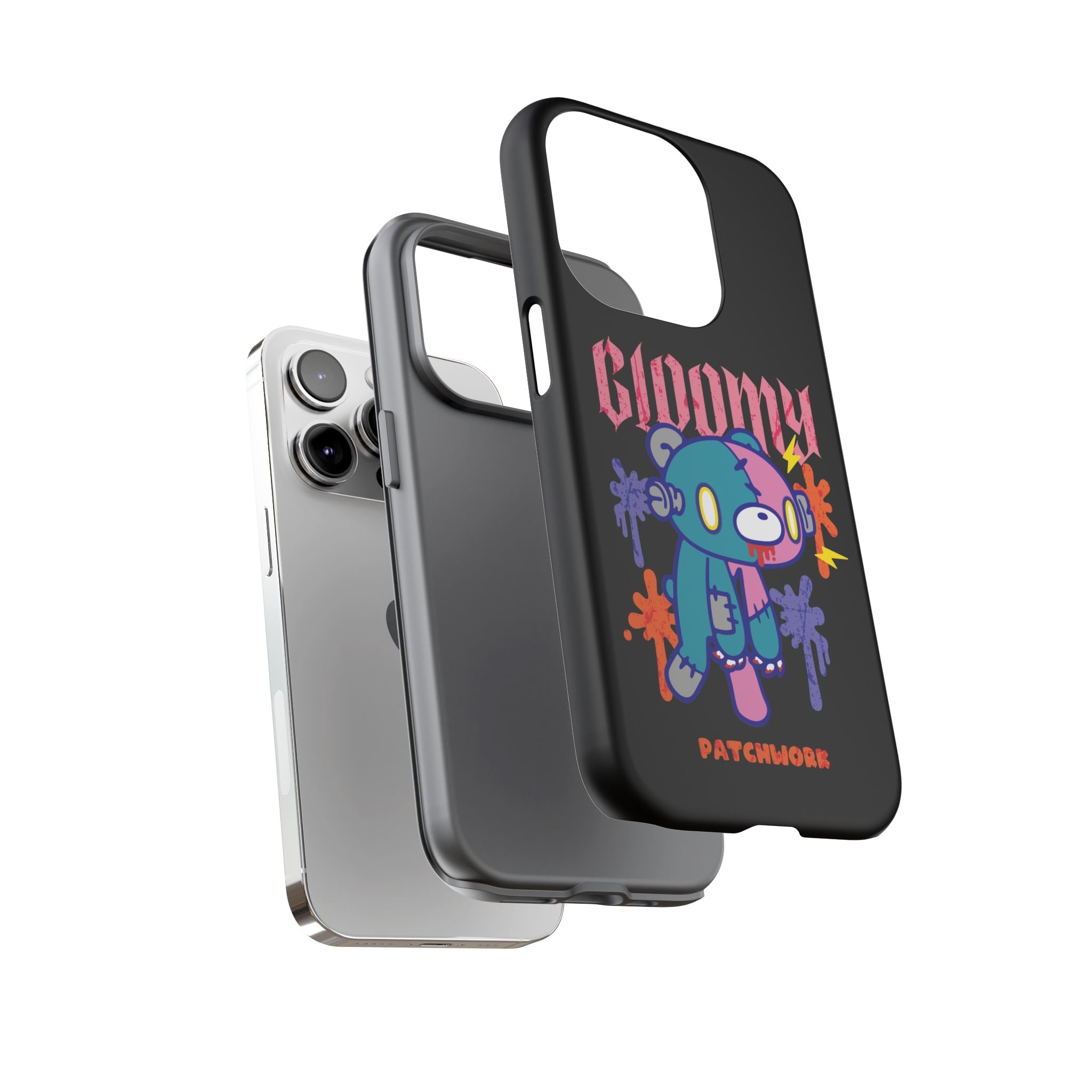 gloomy bear Halloween patchwork Phone Case