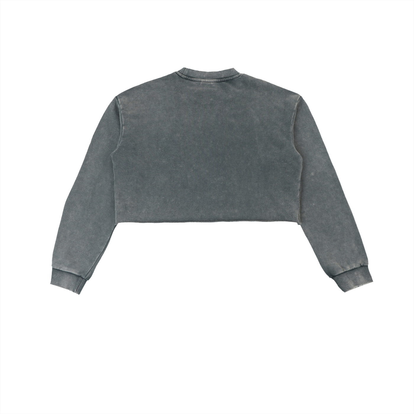 Menhera x Gloomy Snow Washed Raw Edge Cropped Sweatshirt