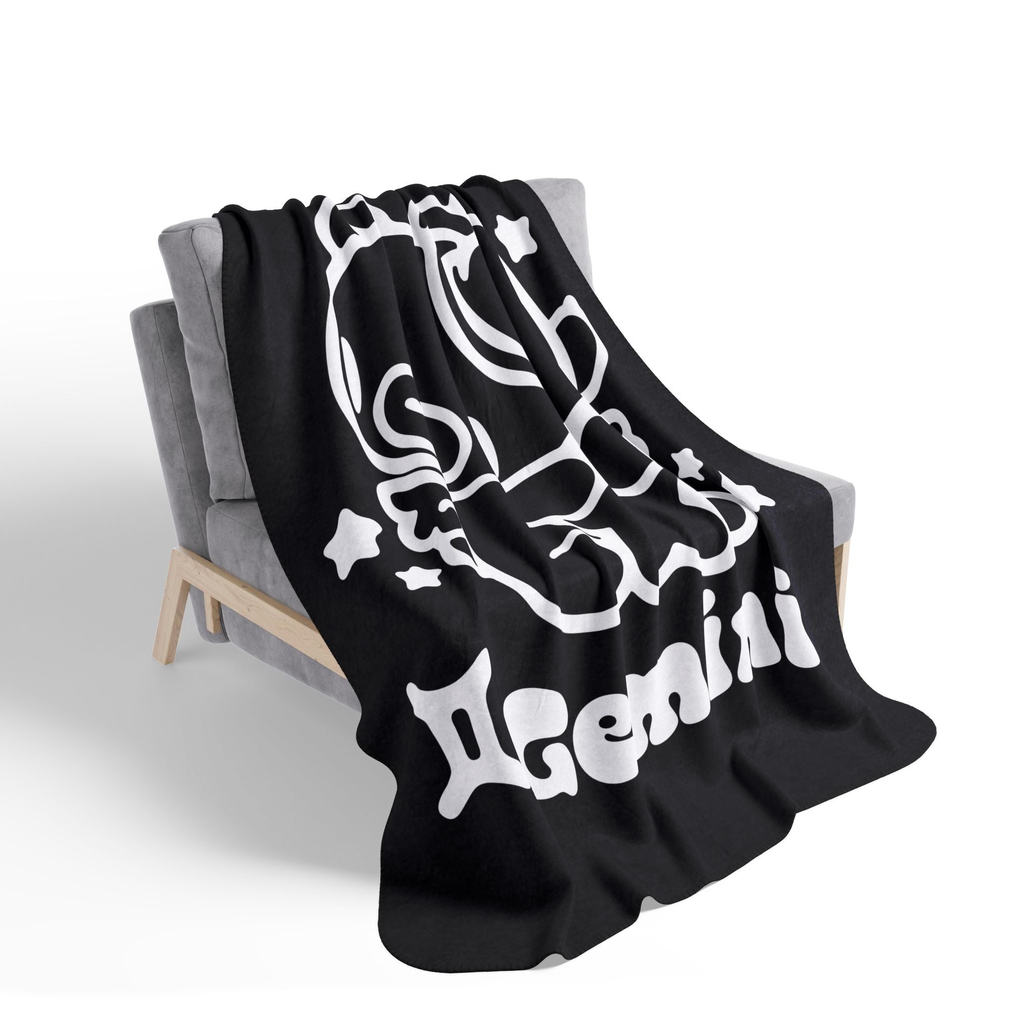 Gloomy Bear gemini Zodiac Fleece Sherpa Blanket