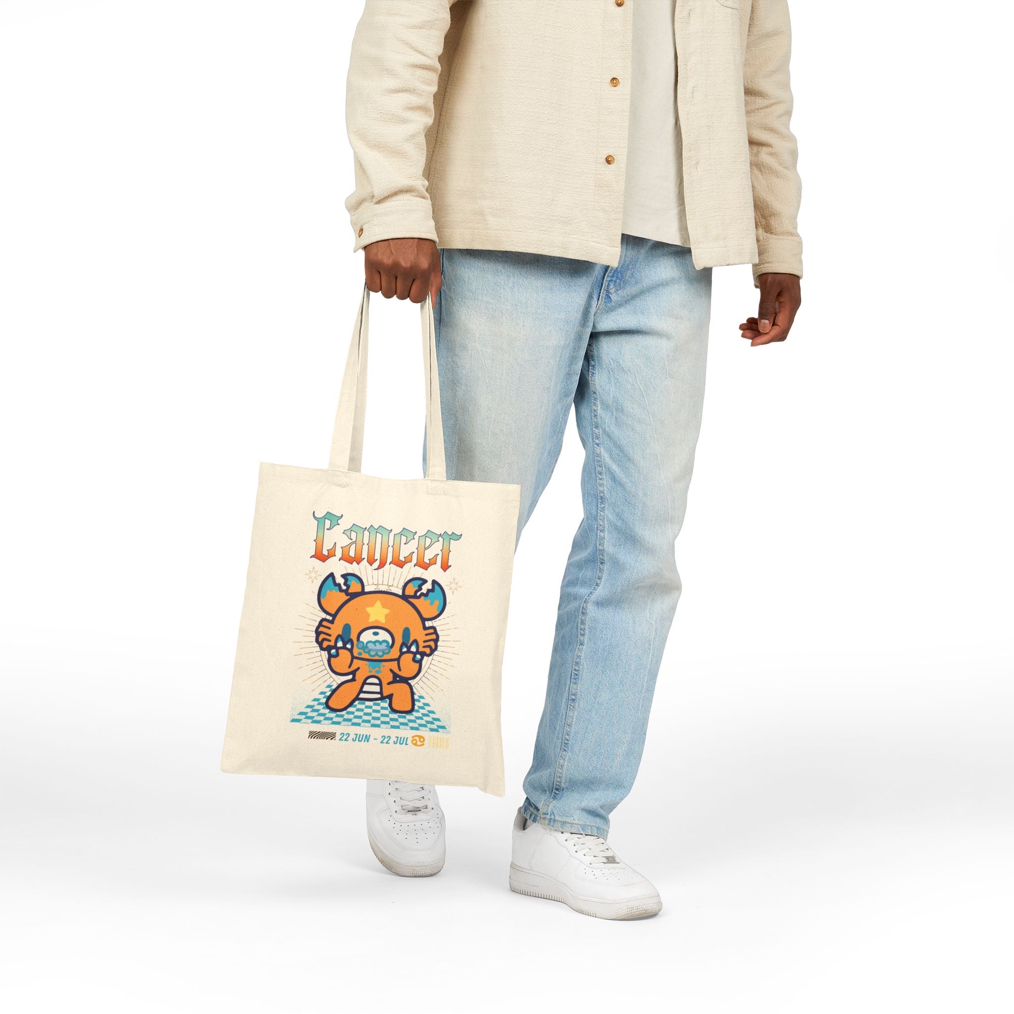Gloomy Zodiac Cancer Canvas Tote Bag