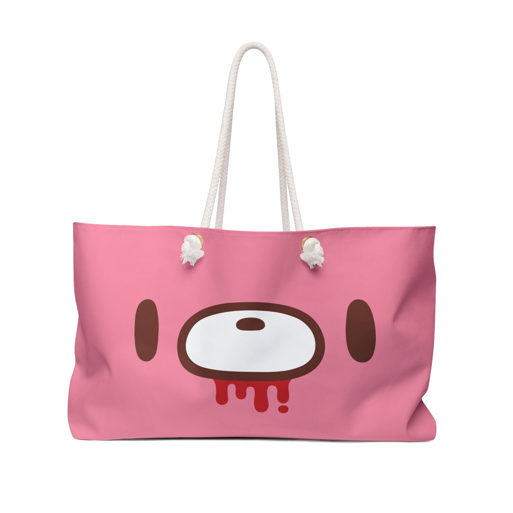 Gloomy Face Pink Pattern Weekender Beach Bag