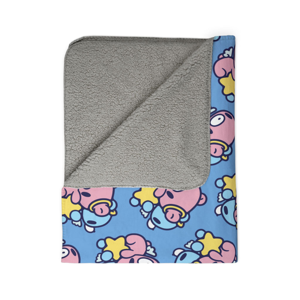 Gloomy Bear gemini Zodiac Fleece Sherpa Blanket