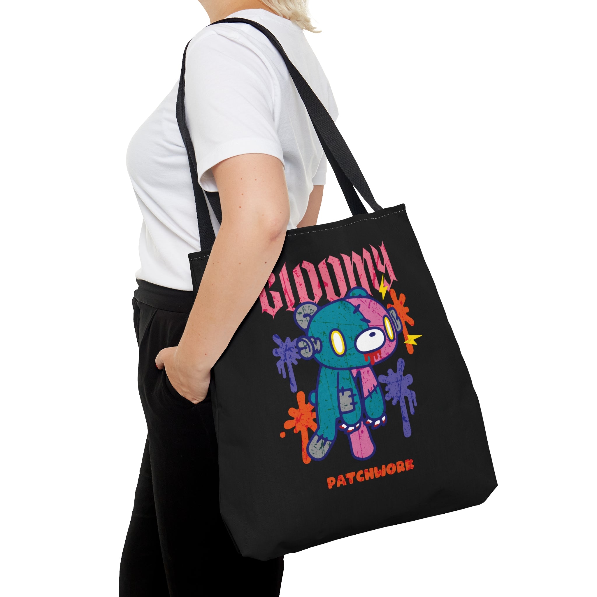 Gloomy Halloween Patchwork Tote Bag