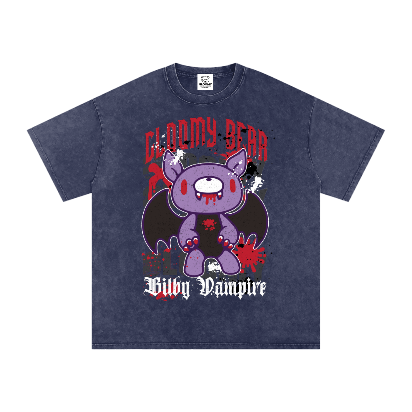 BItby Vampire Gloomy Halloween Acid Wash T