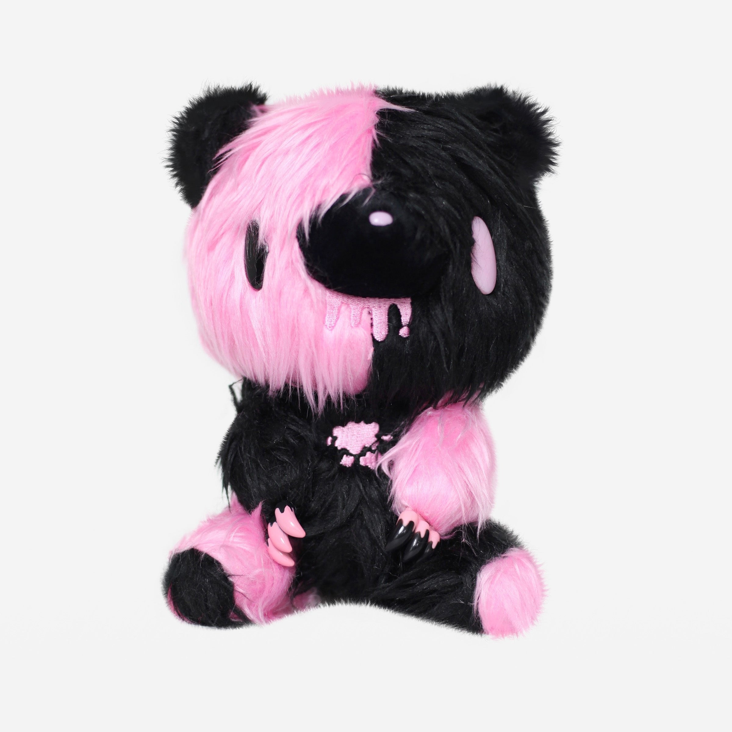 Shaggy Monotone Pink/Black Gloomy Bear 7" Plush